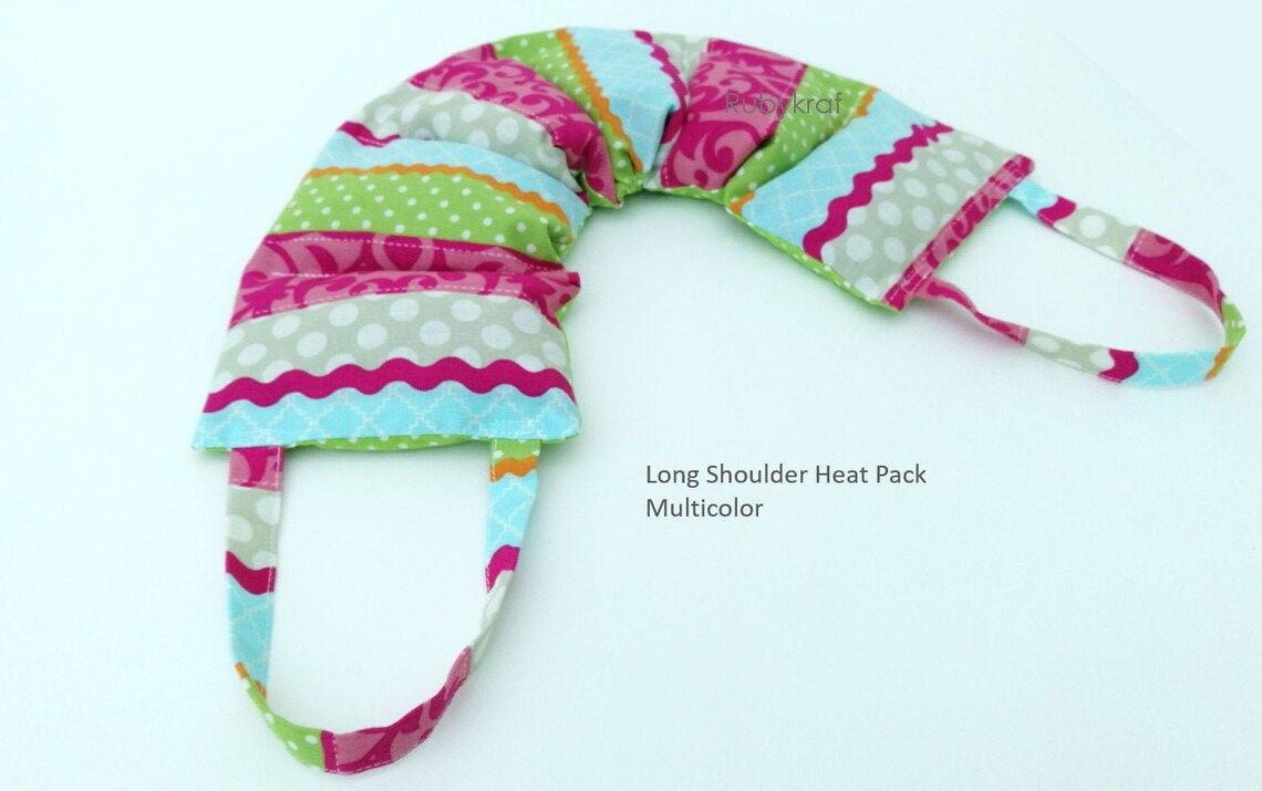 Large Long Heat Pad Red Beans Heat Pad With Handles Shoulder Etsy