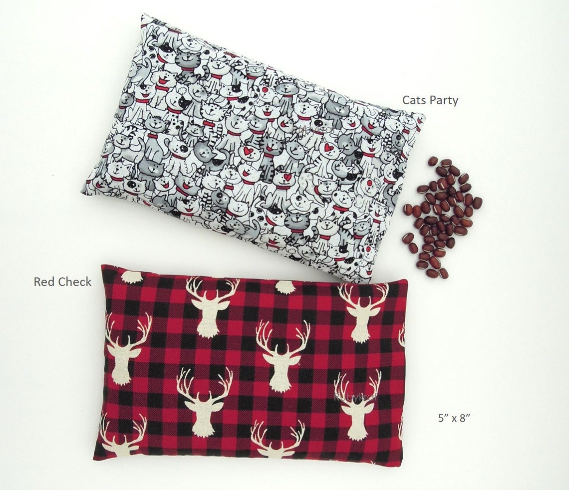 Microwave Heating Pad Red Beans Large Heat Pad Neck Heating Etsy