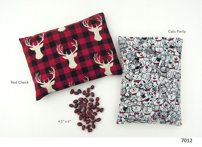 Microwave Heating Pad Red Beans Natural Pain Relieve Pack Etsy