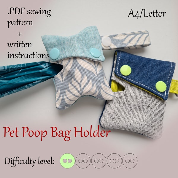 PDF Sewing Pattern: Dog Poop Bag Holder