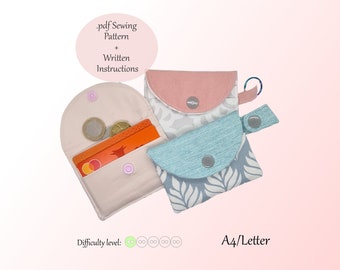 PDF Sewing Pattern: Mini Card Wallet Keychain