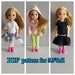 PDF sewing pattern for hoodie, pants, shirts, skirt and dress for 5.5' doll 