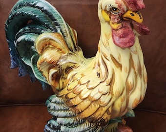 Vintage Large Italian Handmade Ceramic Chicken