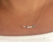 Custom birthstone necklace, Mothers necklace, Family birthstone necklace, Friends Necklace, Personalized birthstone necklace