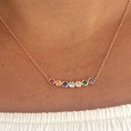 Birthstone Necklace Mother and Child 