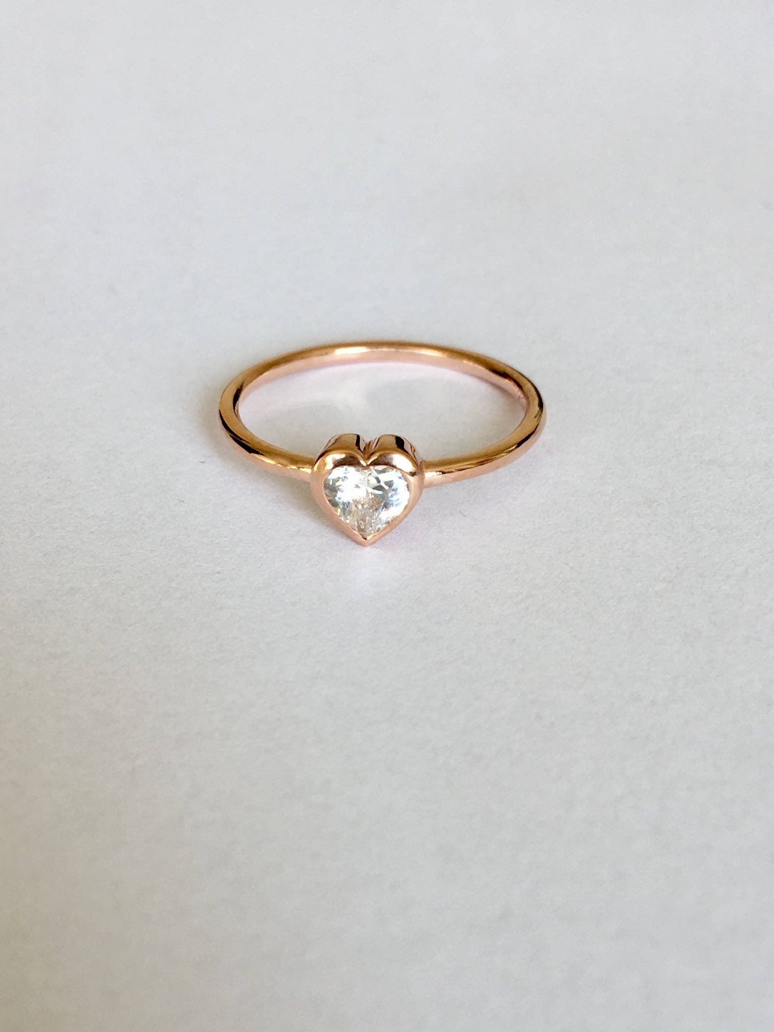 Heart Ring, Love Ring, Gold Ring, Dainty Ring, Bridesmaid Gifts