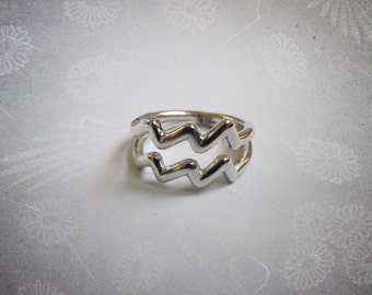 Aquarius Ring- Horoscope Zodiac Ring- Zodiac Sign Ring- Astrology Jewelry- Horoscope Ring- Astrological sign ring- Valentines Gift for her