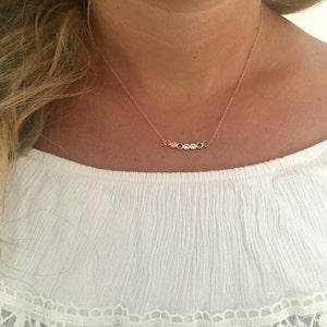 Collar personalizado para madres de familia con piedra de nacimiento de plata de ley 925k, regalo para su mamá abuela, piedra de nacimiento de enero, piedra de nacimiento de febrero imagen 9