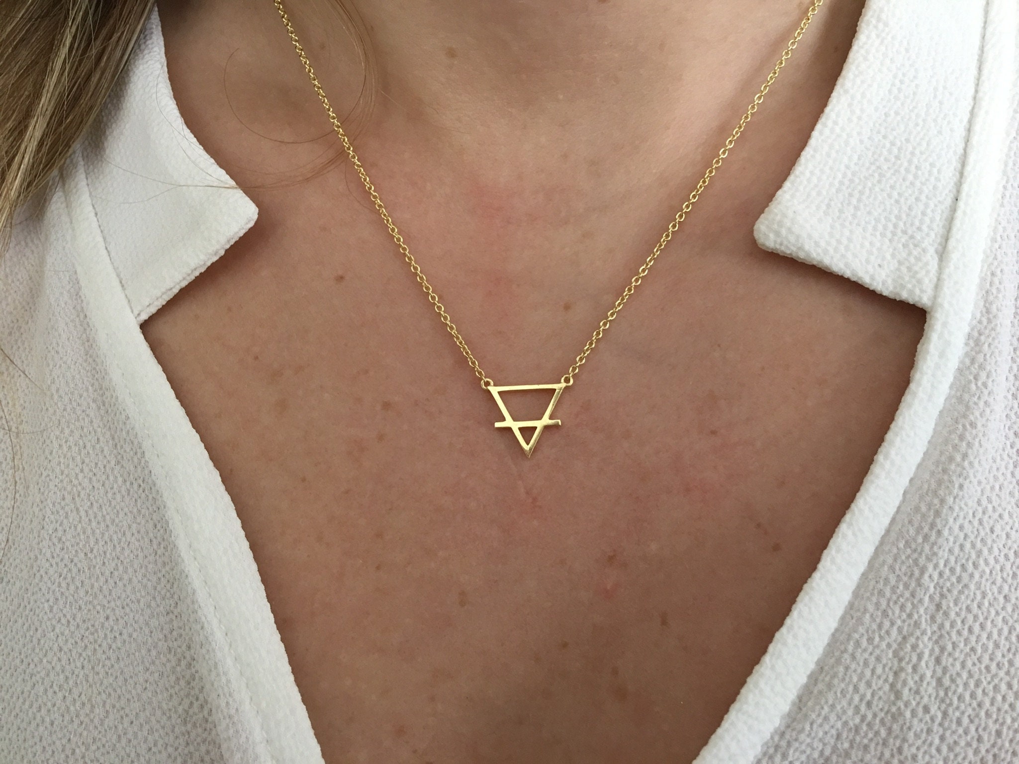 Triangle Alchemy Necklace Earth Element 