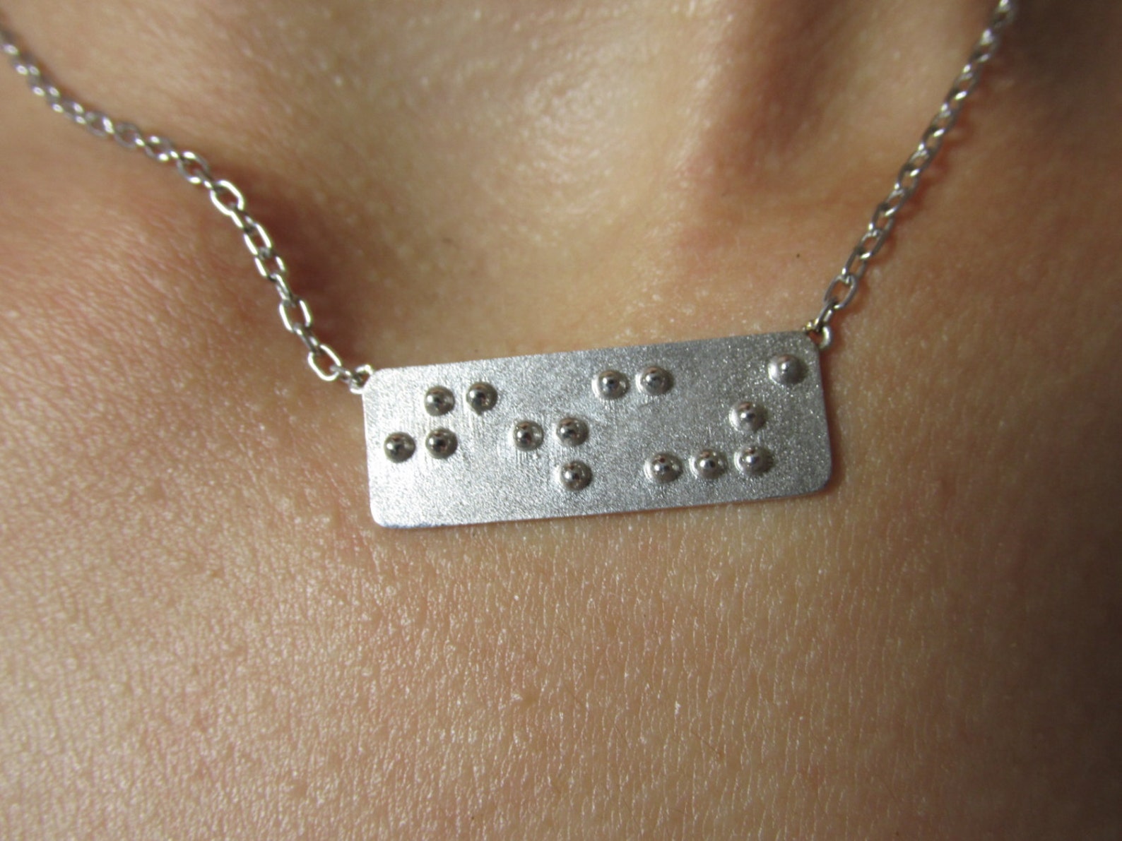 Jesus Necklace Braille Pendant Braille Jewelry Gift for Etsy