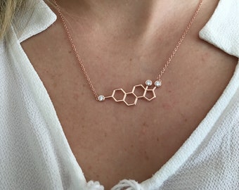 Silver Atom Neuron Beaker Saturn Necklace Science Jewelry DNA Biology Science Necklace Chemistry Necklace Women Space Necklace Science Gifts