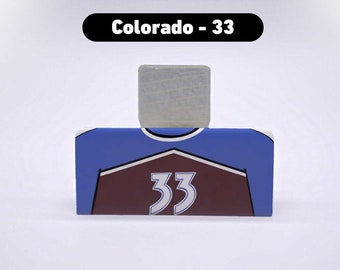 Hockey Colorado #33 Jersey Series VariStand Trading Card Display