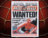 スパイダーマン デイリービューグル「指名手配」新聞小道具レプリカ