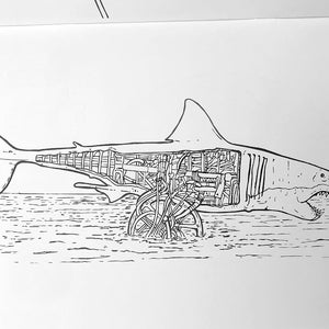 Jaws Shark Coloring Book Adult Coloring Book Quint Jaws Collectible Jawsome Gifts Independence Day Martha's Vineyard Kids Coloring Children image 4