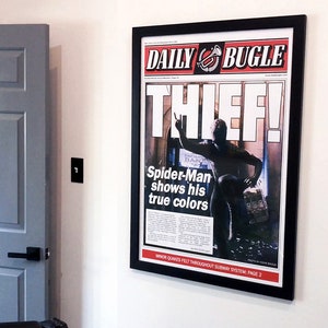 Spider-Man 3 Poster THIEF - Huge Unframed Poster 27x40 - Black Suit Spider-Man - Theif - Comic Book- Superhero  Gift-Poster Daily Bugle