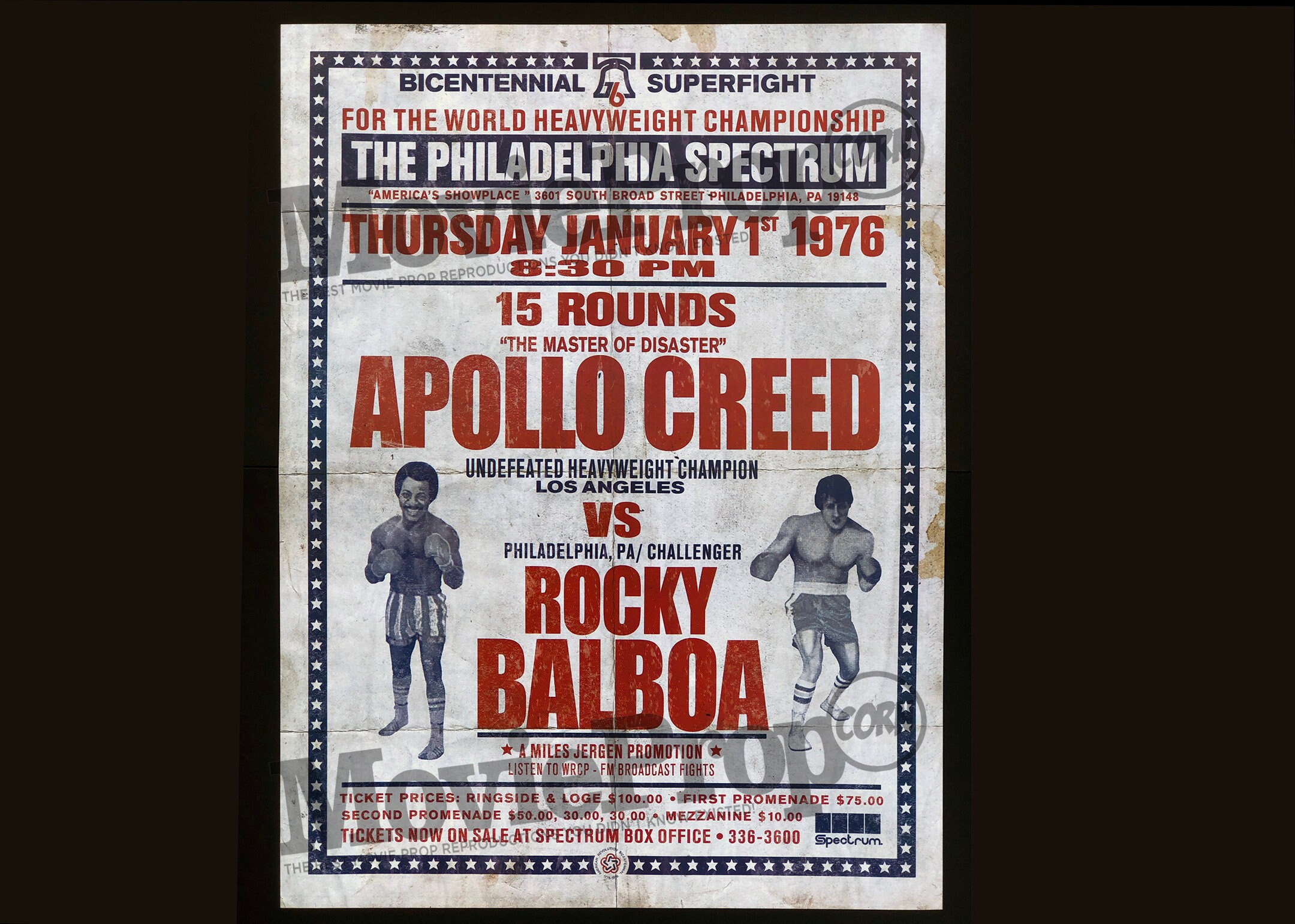 THE ORIGINAL Rocky Balboa Vs Apollo Creed Poster Vintage - Etsy