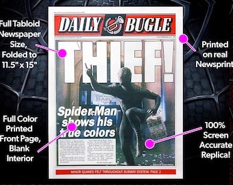 ブラックスーツ・スパイダーマン3 デイリー・ビューグル「THIEF」新聞