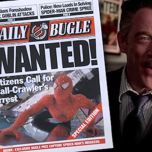 Spiderman Daily Bugle "Wanted" Newspaper Prop Replica image 3
