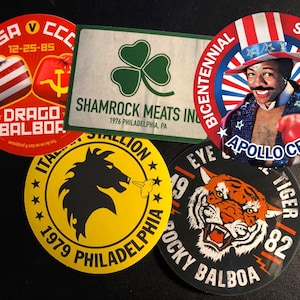 Rocky 5 Sticker Set    - Super High Quality - Italian Stallion Sticker Eye of the Tiger Apollo Creed Drago Rocky 4 Kids Gifts Patch