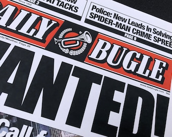 スパイダーマン デイリービューグル「指名手配」新聞小道具レプリカ