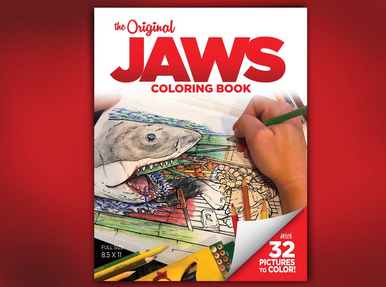 Jaws Shark Coloring Book Adult Coloring Book Quint Jaws Collectible Jawsome Gifts Independence Day Martha's Vineyard Kids Coloring Children image 10