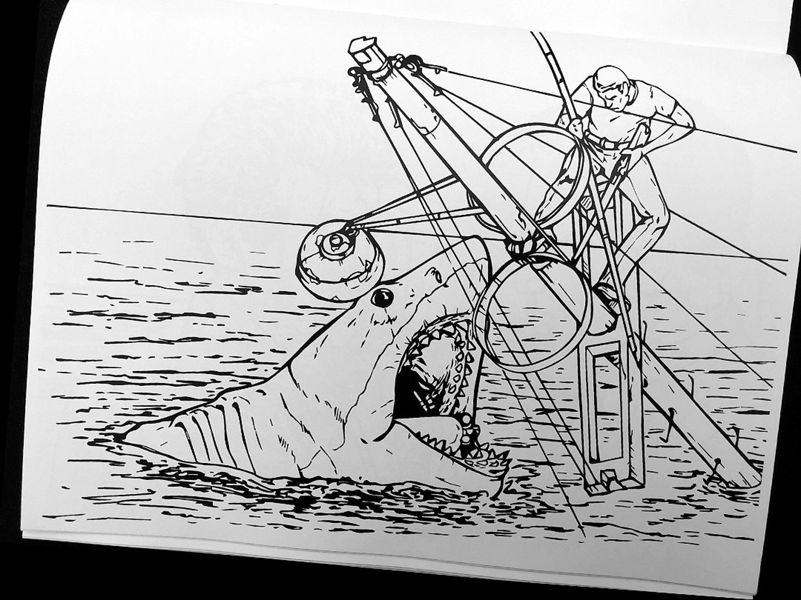 PLUS JAWS Shark Coloring Book | Etsy