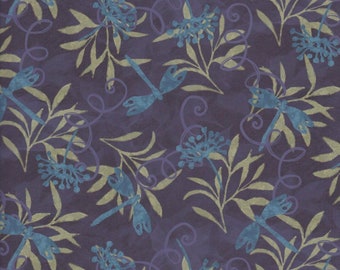 Dragonflies Dragonfly Insects Bugs Moss Green Cotton Fabric Print BTY D506.44