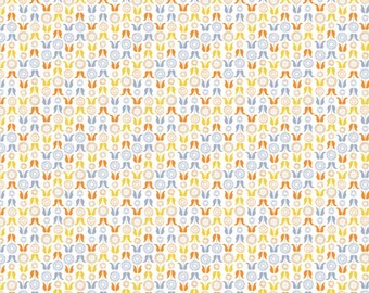 Lets go Feathers orange Camelot Fabrics Mijani