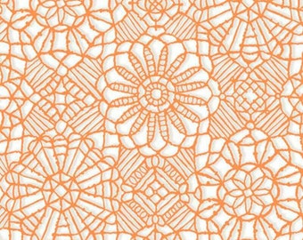 Michael Miller /" Fishtopia /" Coral Lace Apricot