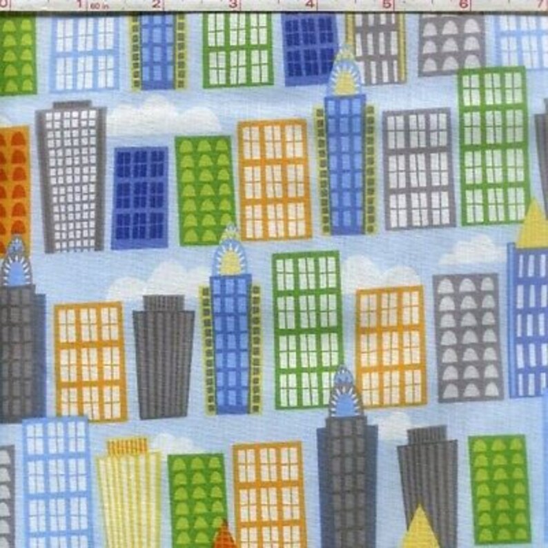 Skyline Fabric City Buildings Fabric Big City Friends Etsy
