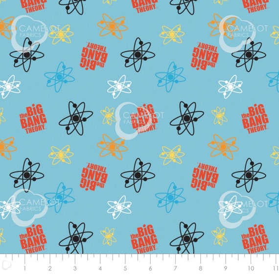 The Big Bang Theory Bazinga Black Camelot 100/% Cotton fabric by the yard