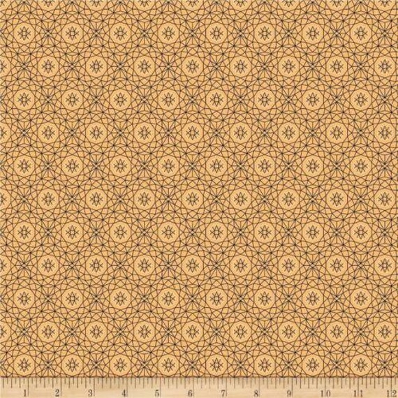 Pattern Fabric: QT Fabrics Whisper Geometric Medium Gold 100% cotton Fabric by the yard (QT827)