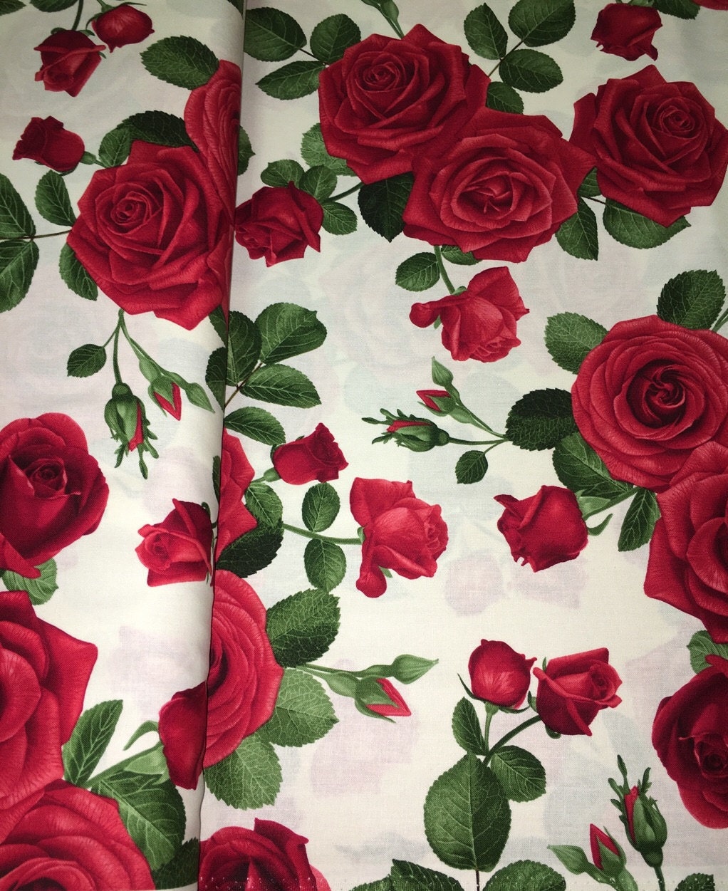Floral Fabric, Rose Fabric Timeless Treasures Glamour Spaced Roses