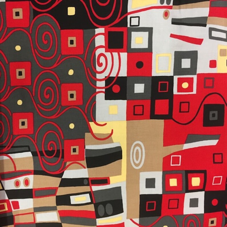 Geometric Fabric: Esme Geometric Patch Gray Quilting Treasures - Etsy