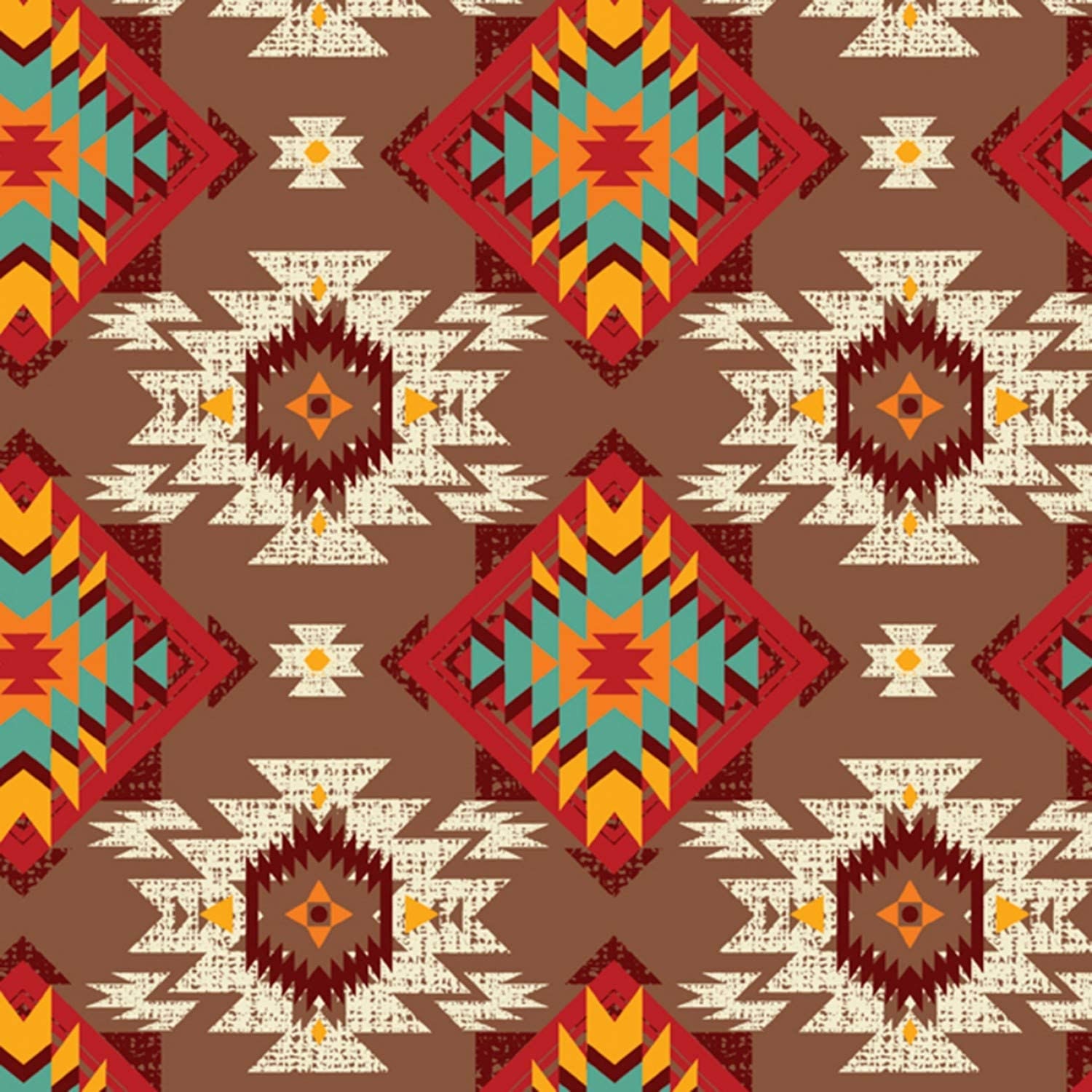 David Textiles Native American Themed Native Horizon Brown Premium 100