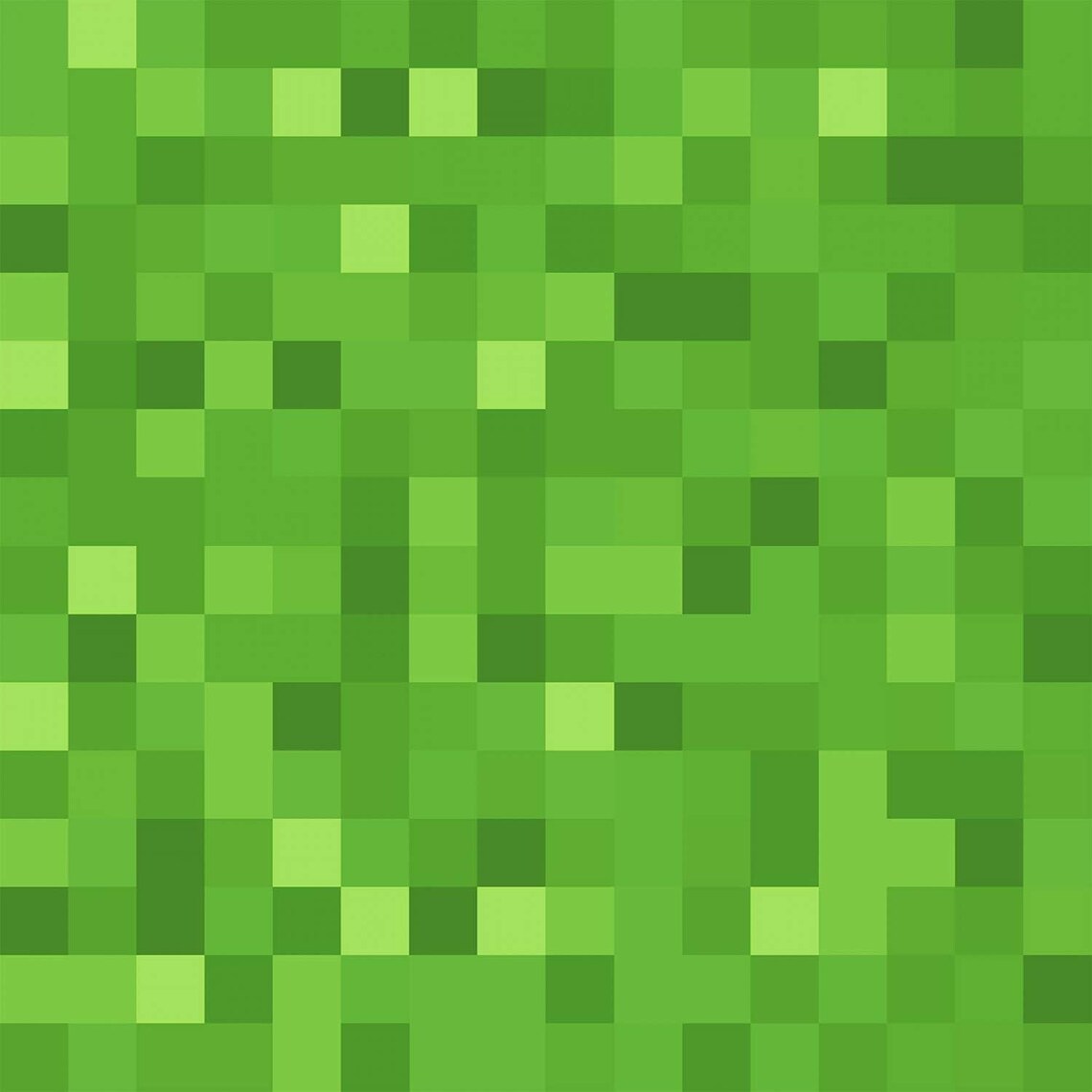 Minecraft Fabric Minecraft Mine Craft Green Grass Pixels by Etsy