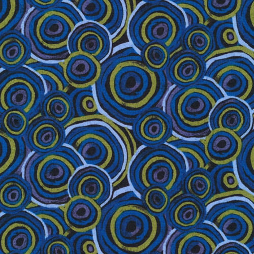 Swirl Fabric: Fabri-quilt Sea Turtle Shell Pretty Swirls Blue - Etsy