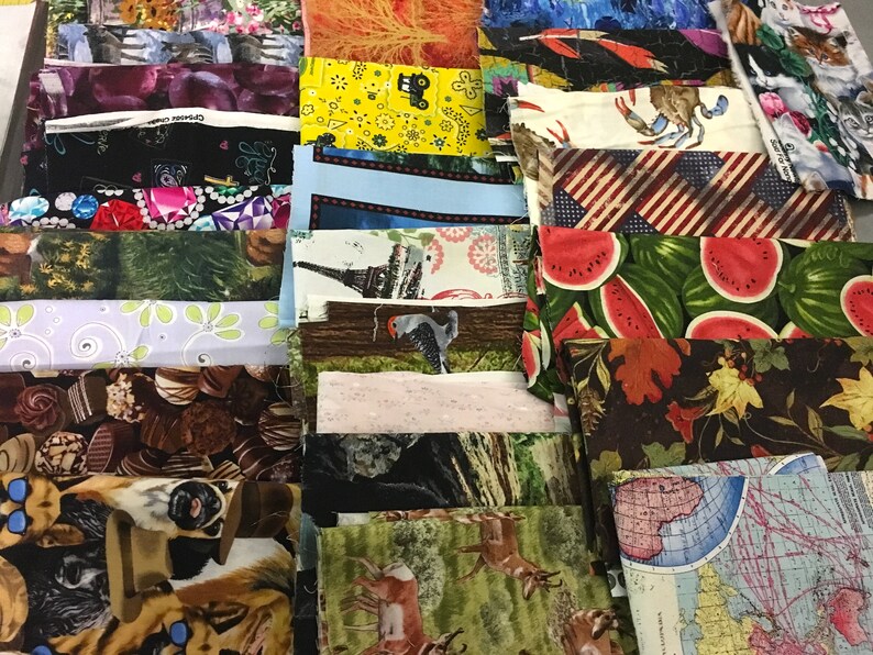 Novelty Fabric Novelty Remnant Fabric Fabric by the Pound Etsy