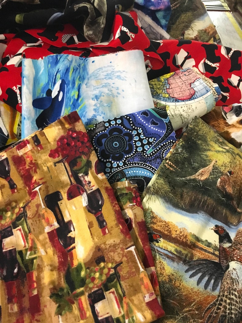 Novelty Fabric Novelty Remnant Fabric Fabric by the Pound Etsy