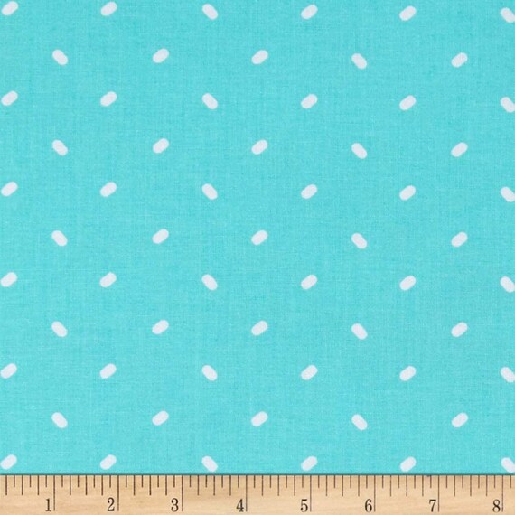 Pattern Fabric: Quilting Treasures Sweet Caroline Tic Tac Dot Turquoise 100% cotton Fabric by the yard (QT1245KK)