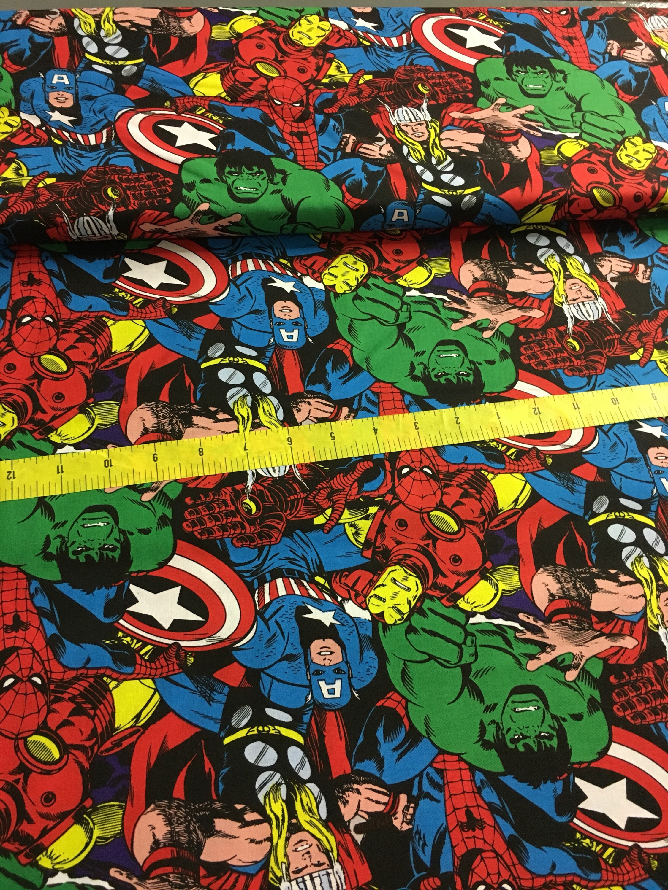 Avengers Fabric Marvel Fabric Avengers Comics Characters Etsy