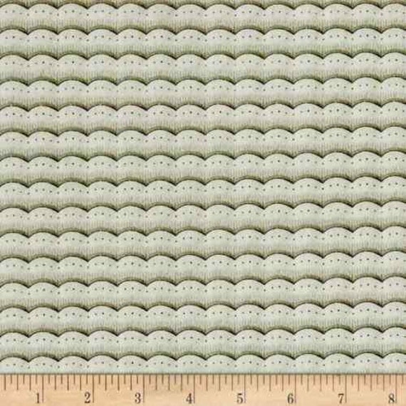 Wave Fabric: Quilting Treasures  She Sews Sea Shells Mermaid Tail Lite Gray Grey 100% cotton fabric by the yard (QT593)