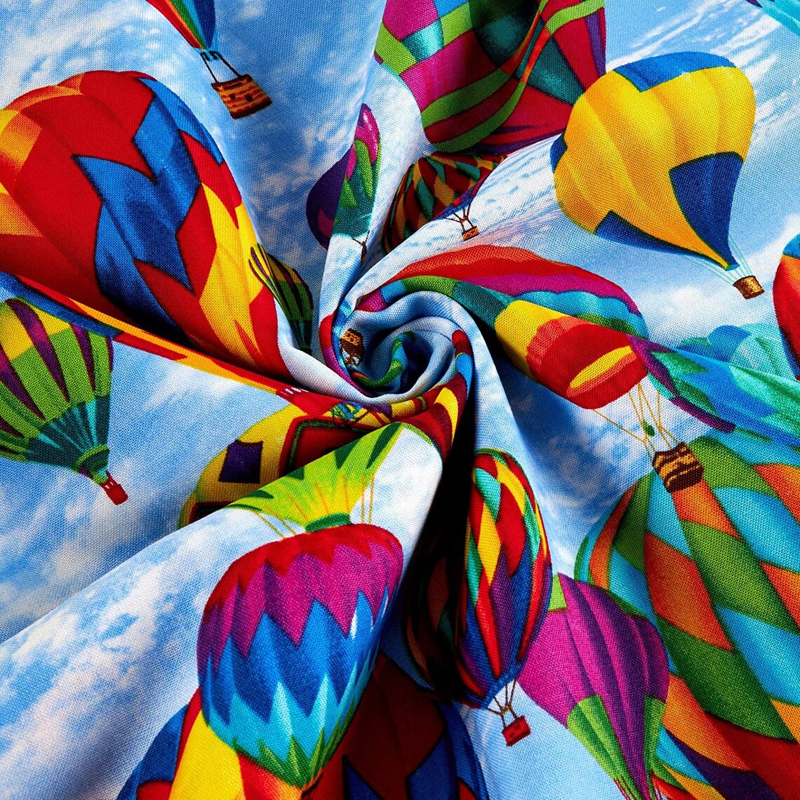 Hot Air Balloons Fabric Timeless Treasures Hot Air Balloons Etsy