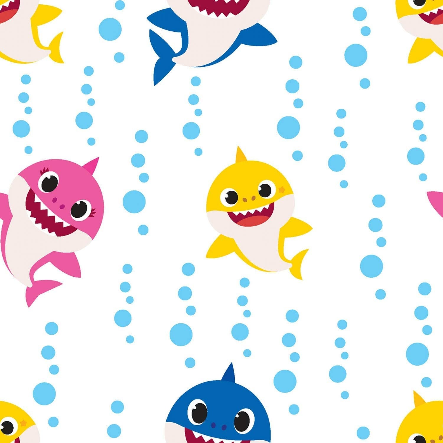 Baby Shark Fabric Nickelodeon Baby Shark Family Bubble Blast Etsy Canada