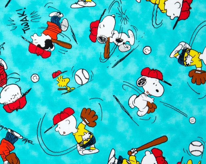 Snoopy Fabric Snoopy Peanuts Characters All Star Baseball Etsy