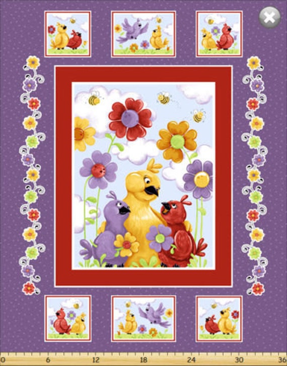 the Monkey patchwork 100/% cotton fabric by the panel 24/"x42/" Susybee/'s Oolie