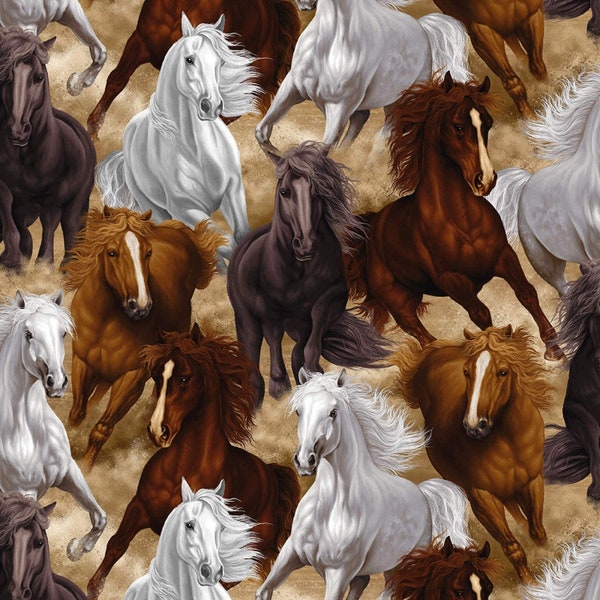 Horse Fabric Etsy