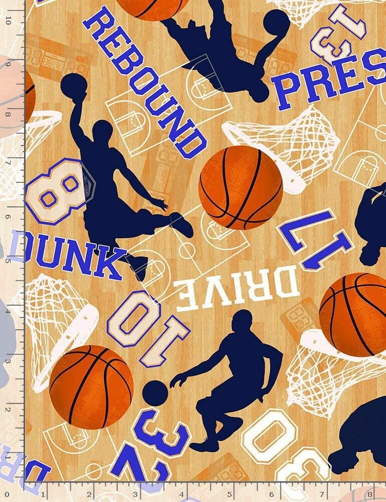 Basketball Fabric Basketball Players Fabric Timeless Etsy