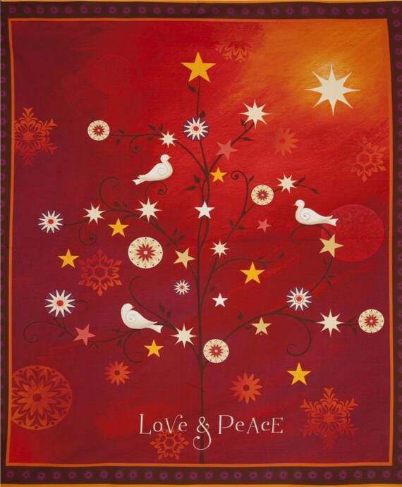 Fabri-Quilt Christmas Holiday Editions 56/" Tablecloth Panel 100/% cotton fabric