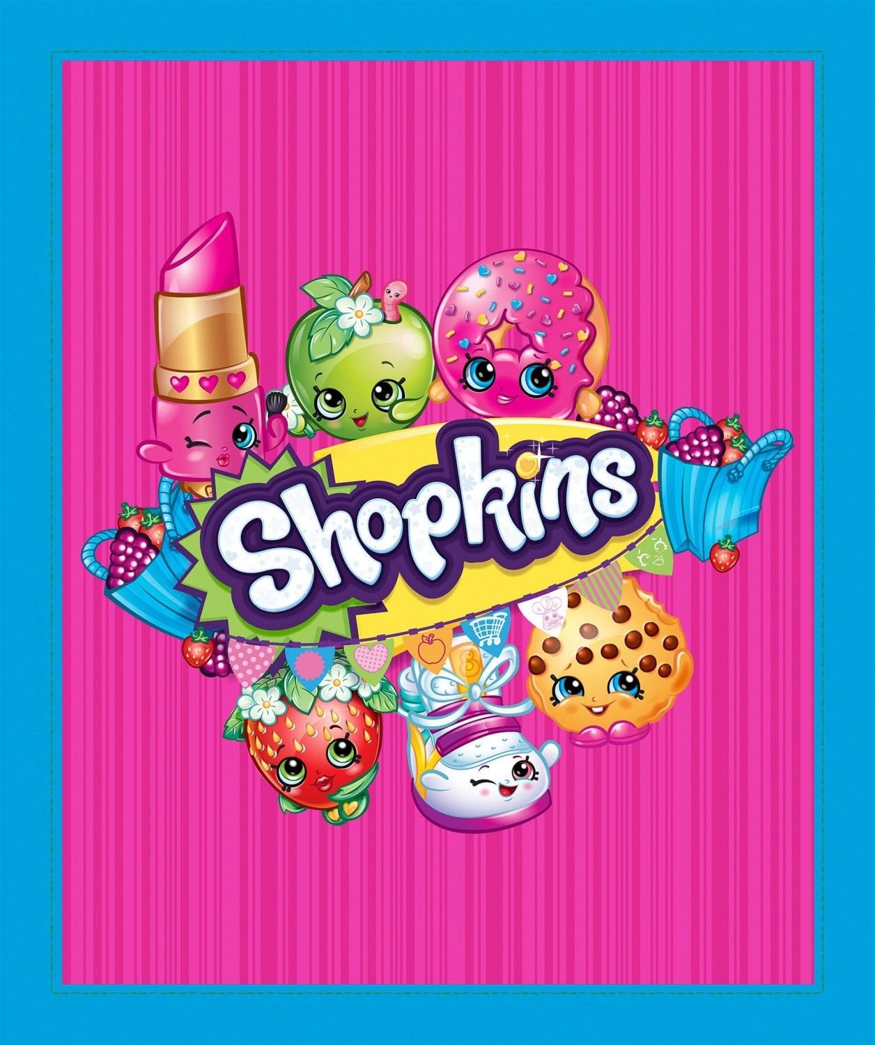 Buy Cartoon Fabric Shopkins Fabric: Moose Shopkins Characters ...